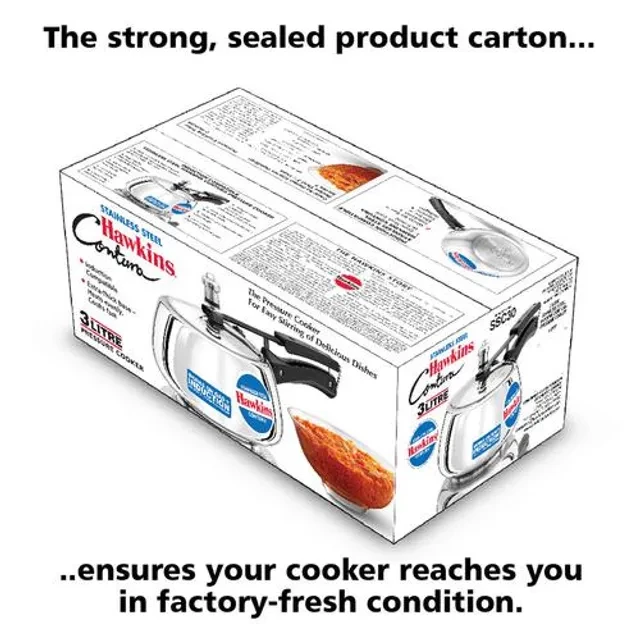 Hawkins Contura Stainless Steel Inner Lid Pressure Cooker - Induction Base, Silver, SSC30, 3 l-4.webp